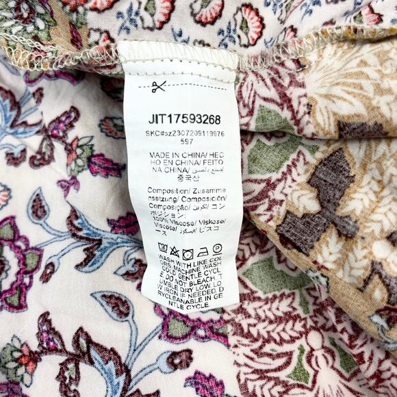 Emery Rose Womens Dress‎ M Boho Patchwork Cottagecore Indie Floral Fall Festival - Picture 9 of 12